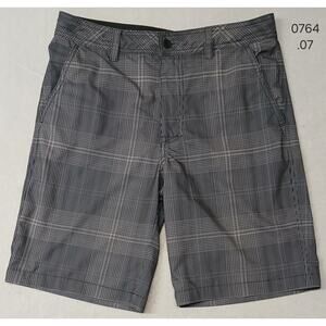 Mossimo (32) Men's Golf Dri-Fit Black Plaid Hybrid Chino Shorts